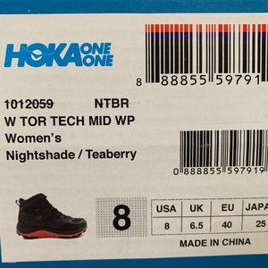 Hoka One One Women's Tor Tech Mid WP -8